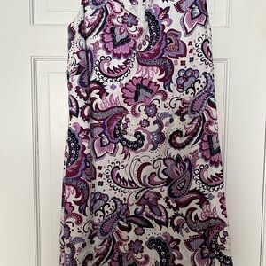 Willi Smith Multicolor Paisley A-Line Skirt